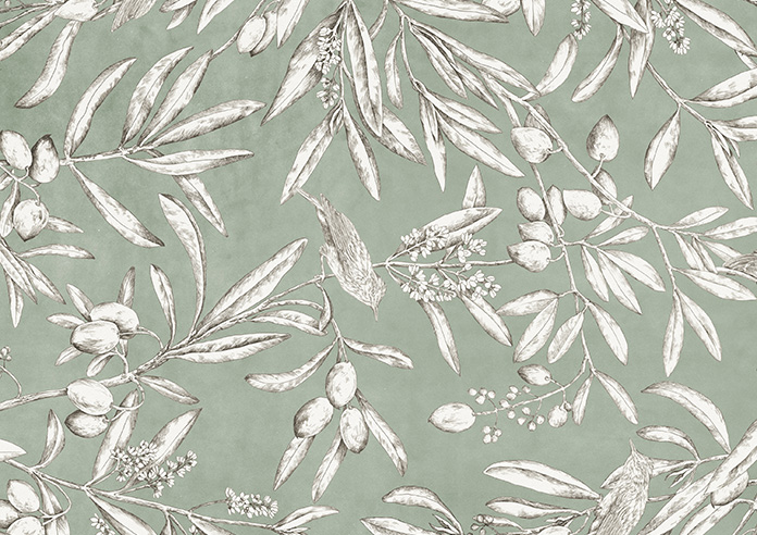 Aviary Velvet, Eucalyptus - Made to Measure Curtain - Image 9